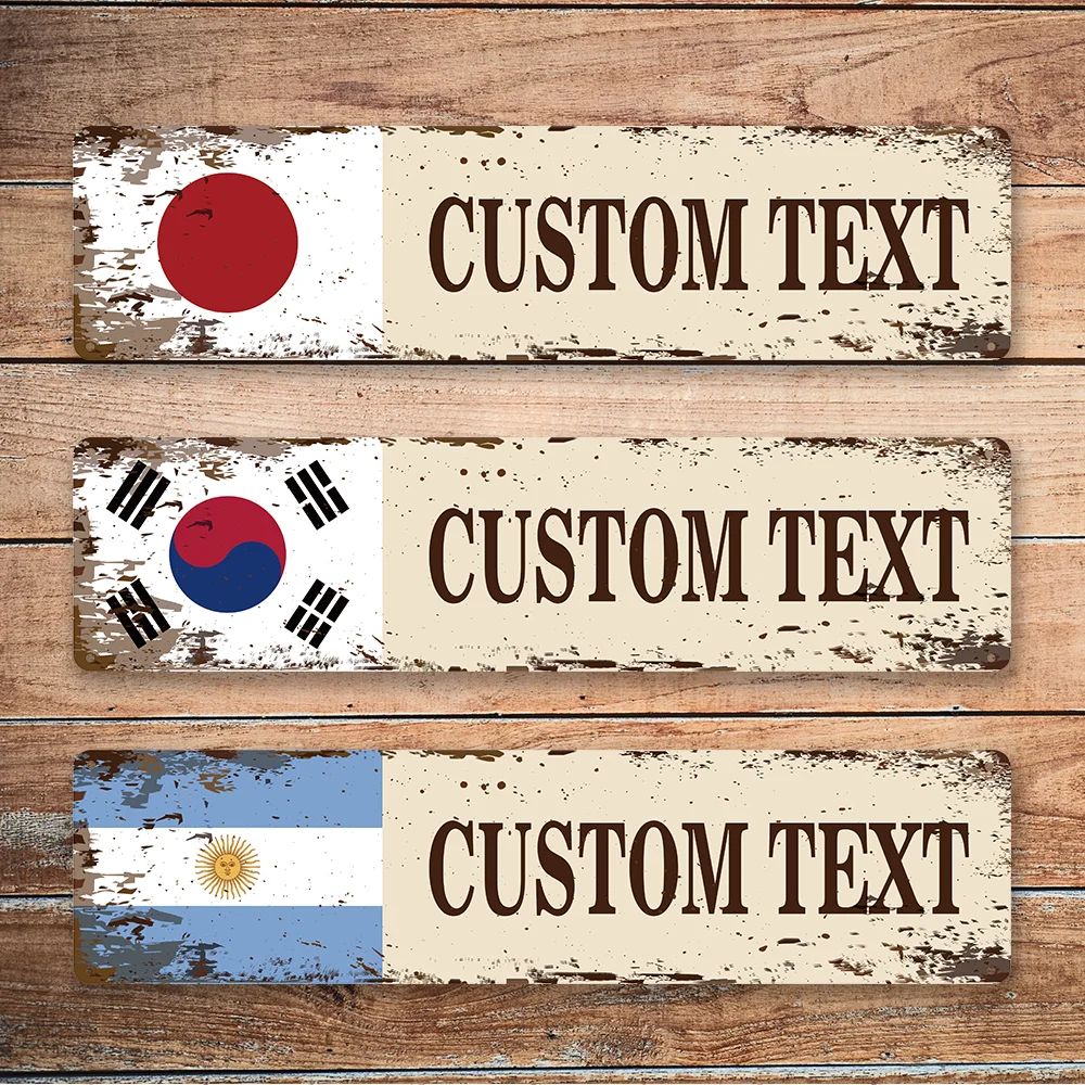 

1pc Personalized Custom Metal Street Vintage Custom Street Metal Signs for Business & Home Use, English Text