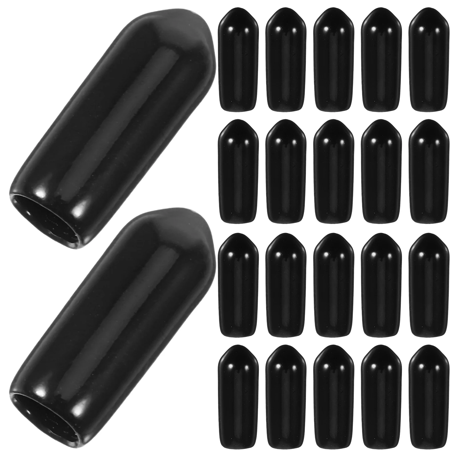 

250pcs Pegboard Caps Black 5mm Safety Insulation PVC Wire Protectors Storage Flexible Rack Hook Covers Accessories