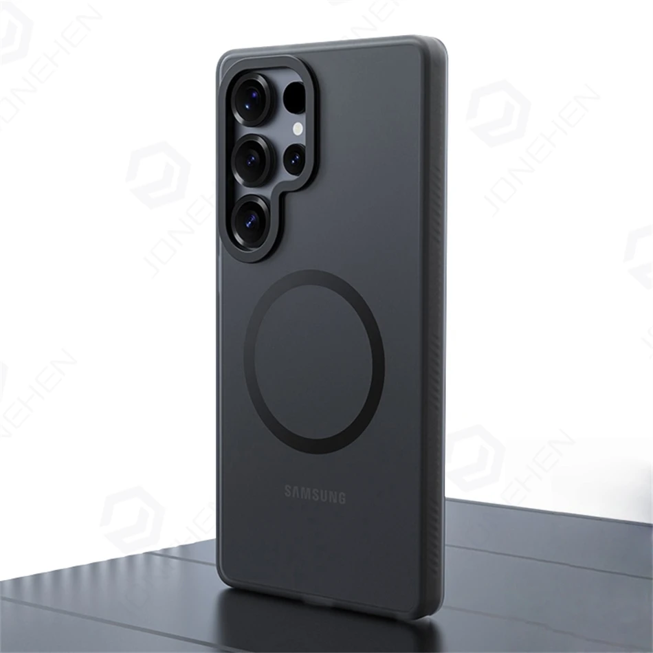 حافظة لهاتف Magsafe شفافة مضادة للصدمات لهاتف سامسونج جالاكسي S25 Ultra 25 Plus 5G Stong مغناطيسية غير لامعة غطاء حماية شفاف من البولي كربونات