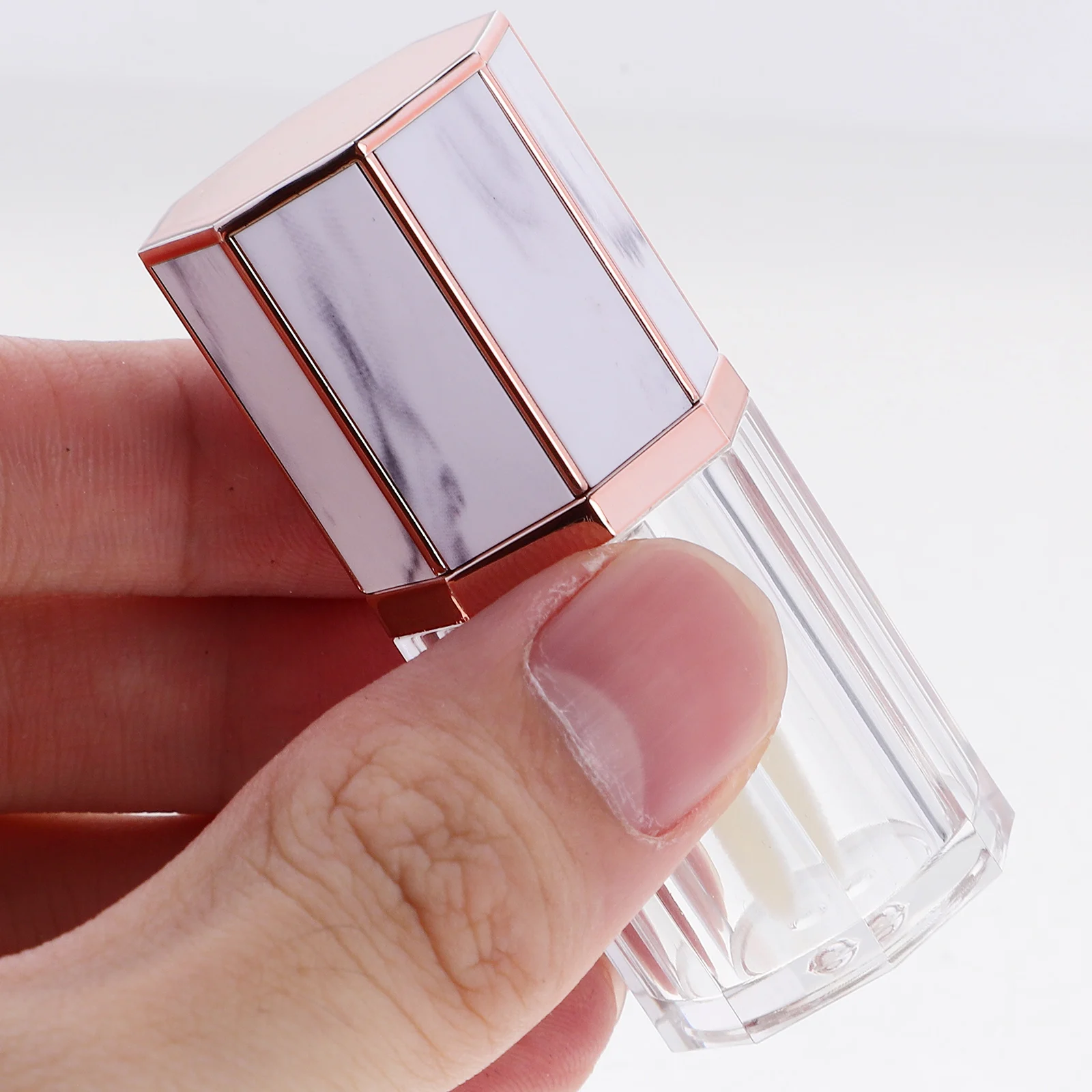

10 Pcs Empty Lip Gloss Tubes Small Containers Travel Size Lightweight Portable Marble Lip Liquid Bottles Makeup