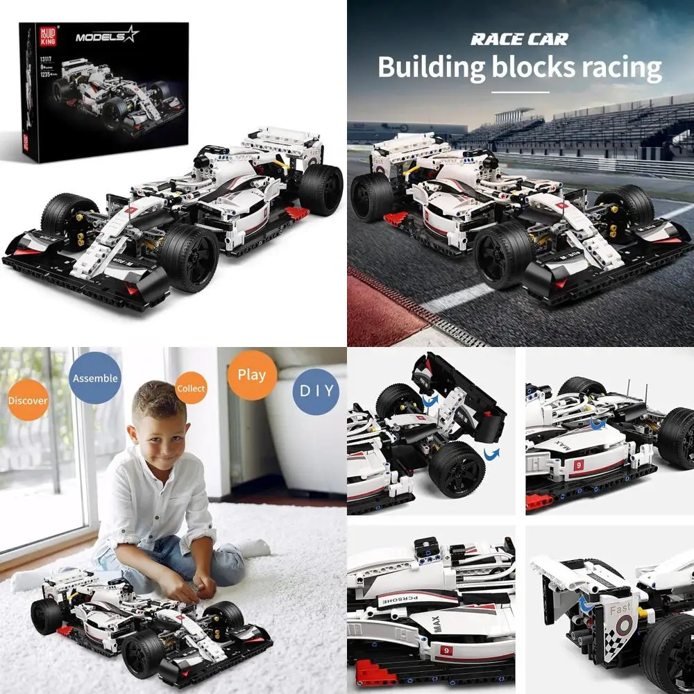 1235-Piece Technik Sports Car Model Kit, Mould King 13117, Adult Racing Car Building Blocks Set for Home/Office Display (Static)