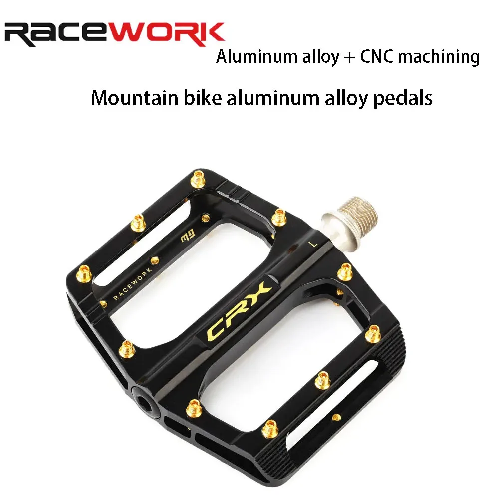RACEWORK Fahrradzubehör Fahrrad-Aluminiumlegierungspedale Ultraleichte Pedale Breiterer Trittflächen für Bessere Stabilität