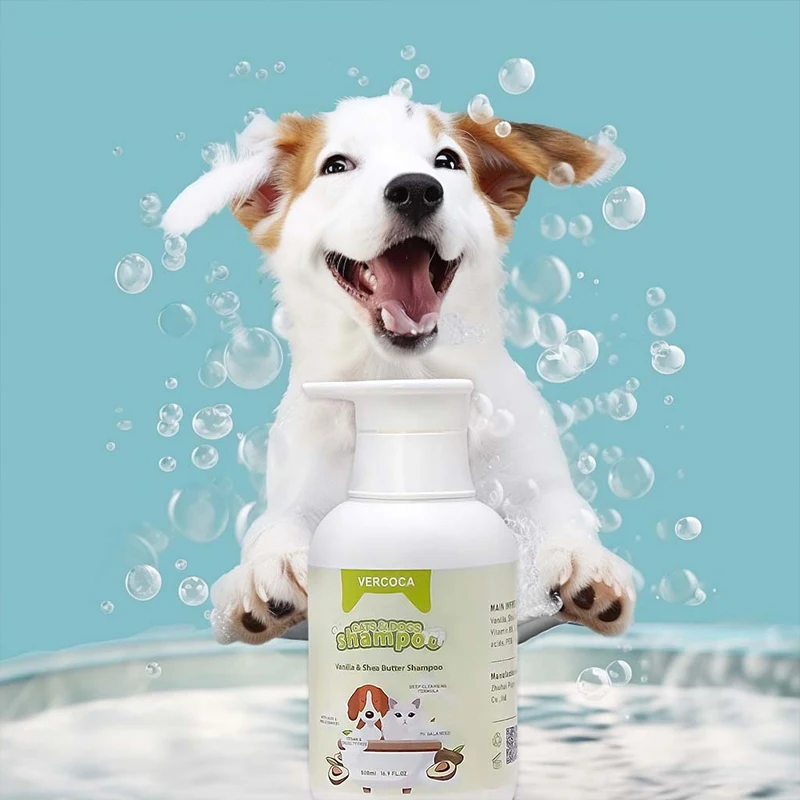 Dog Shampoo Manufacturer 500ml Hypoallergenic Soothing Moisturizing Vanilla and Shea Butter Natural Organic Dog Shampoo