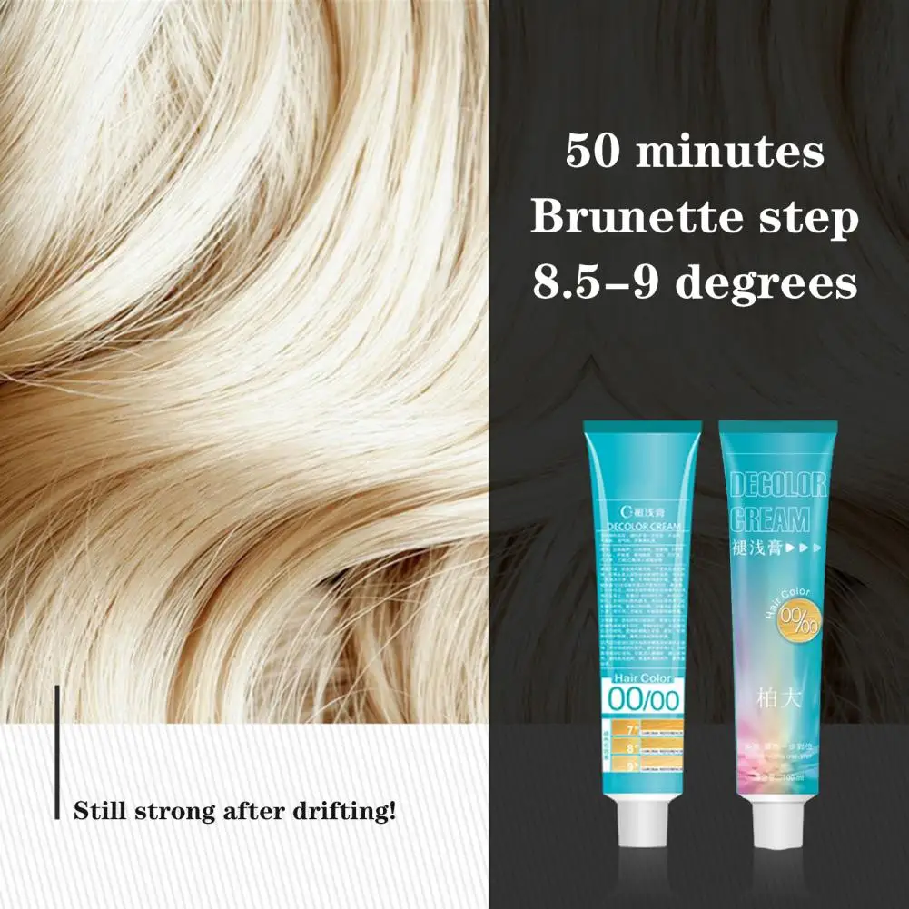 Agente blanqueador de 100ml, crema segura para el cuidado del cabello, leche profesional, agente blanqueador de cabello de larga duración para mujer