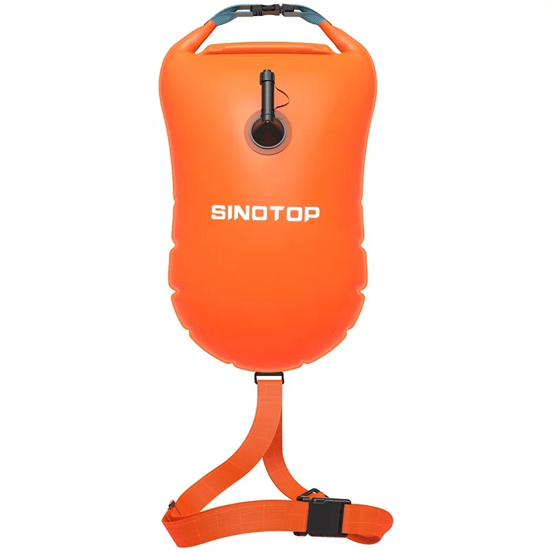 

Custom Swim Tow Buoy Triathlon Training Safety Inflatable Swim Buoy PVC Dry Bag Profession Float Open Water Swim Buoy In The Sea