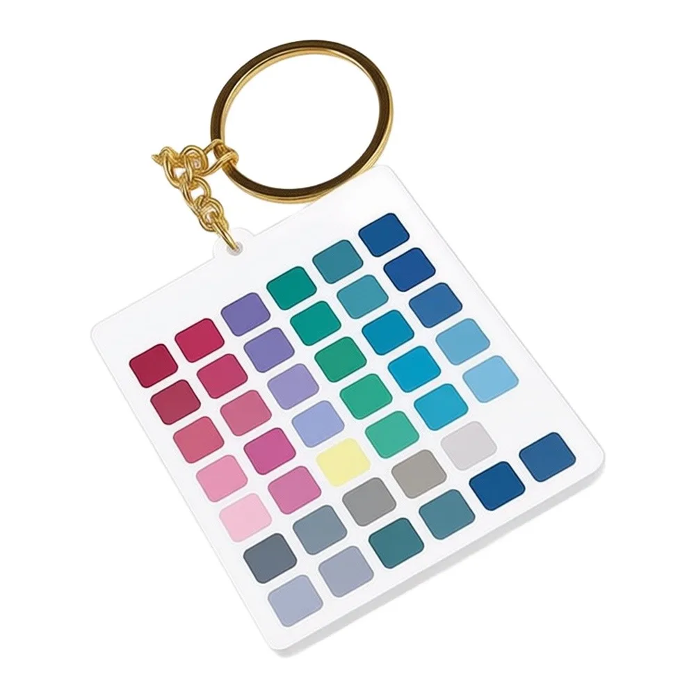 Makeup Shade Guide True Summer Keychain Portable Style Tool Makeup Shade Reference Compact Shopping Guide Multicolored