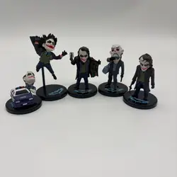 5pcs/set The Dark Knight Joker PVC Action Figure Collectible Model Toy 6~10cm