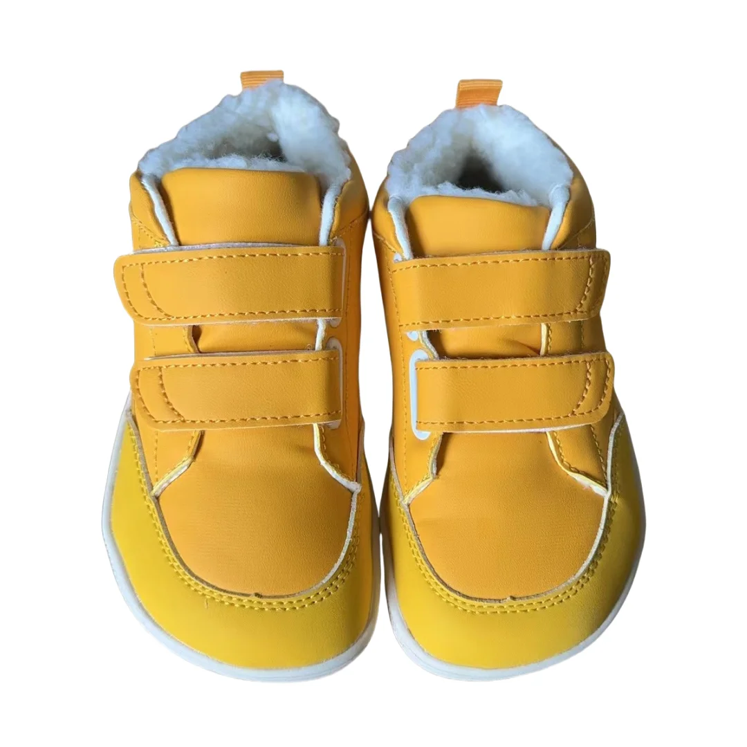 ZZFABER Kids Barefoot Snow Shoes Flexible Winter Warm Sneakers for Boys Girls Outdoor Children Winter Boots Snow Casual Shoes