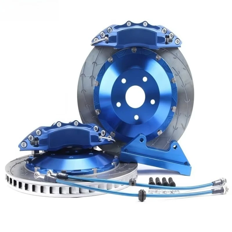 Car Braking System Front 6-piston Brake Caliper Kit Upgrade Disc Big Brake