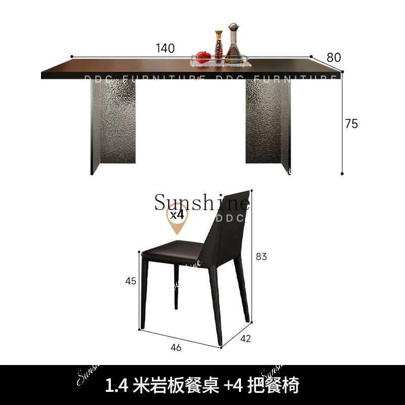 

Slate dining table size apartment light luxury modern simple acrylic suspension rectangleH