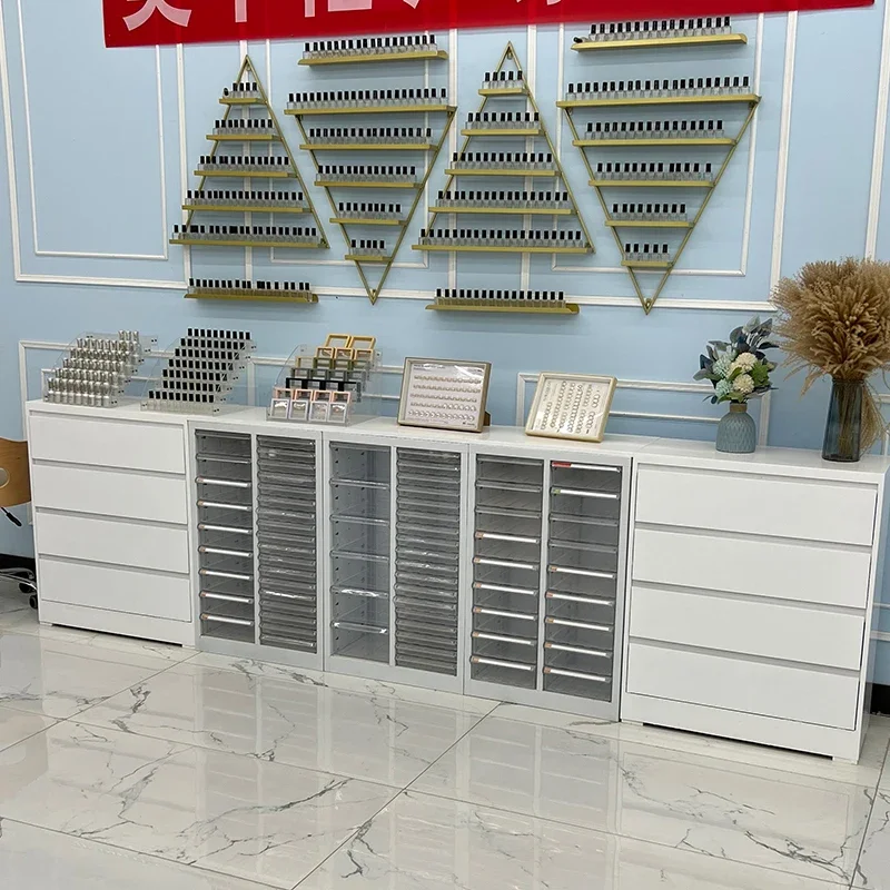 JJJJNail And Eyelash Shop Display Cabinet Nail Polish Glue Locker Nail Shop Floor Cabinet