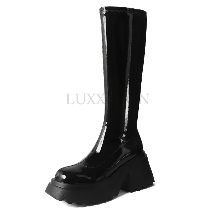 Thick Sole Women Over The Knee Boot Thigh High Boots Winter New Female Long Boots Platform Chunky Heels Ladies Autumn Shoes