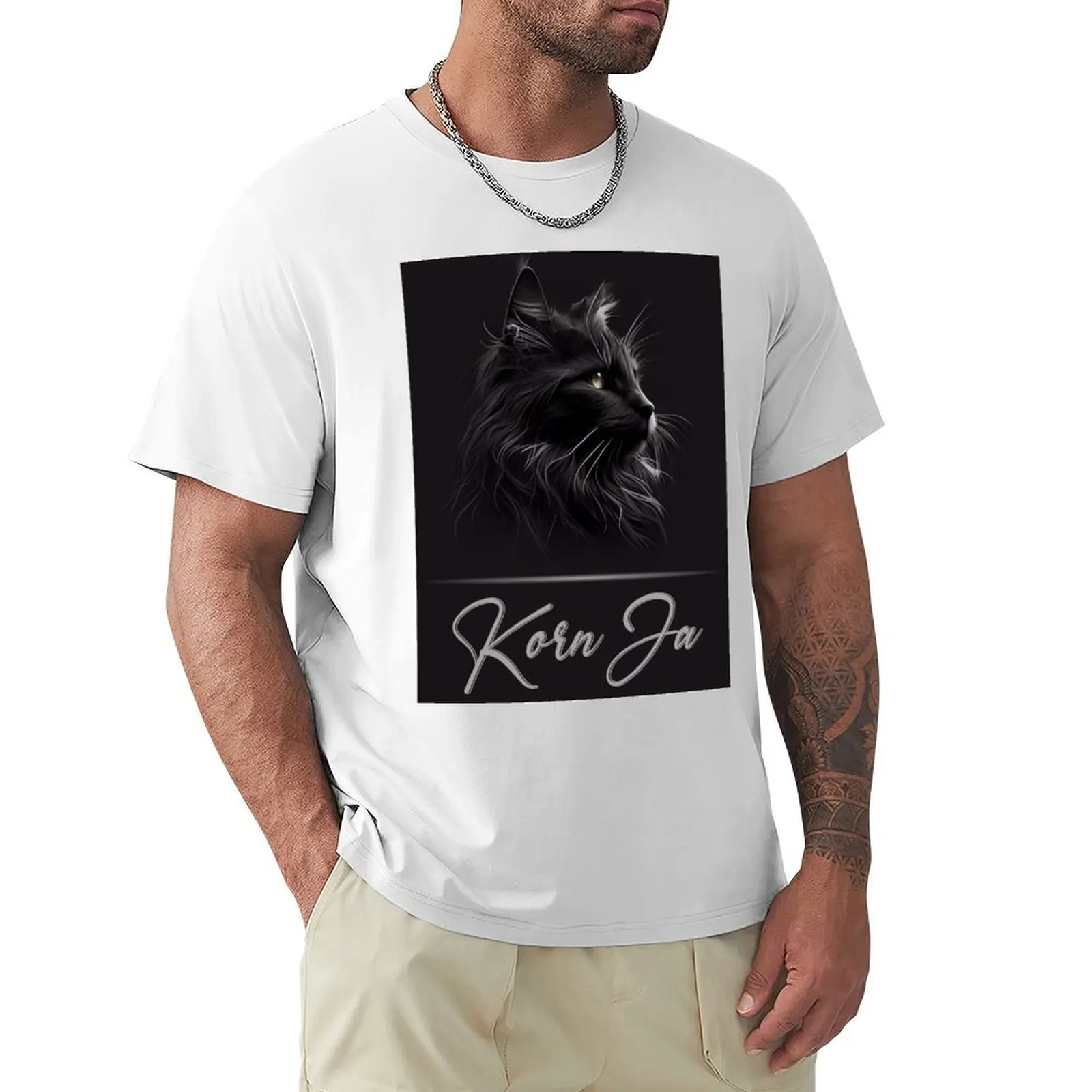 

Korn Ja Portrait T-shirt blanks anime funnys quick-drying black t shirts for men