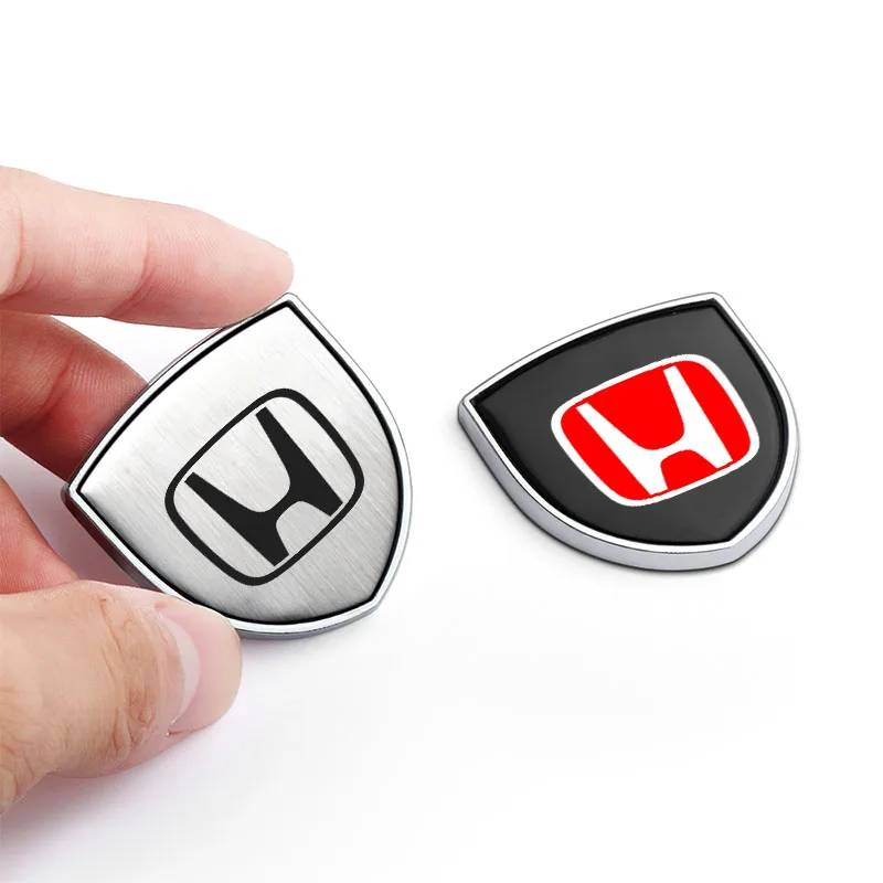 Car Metal Sticker Custom Shield Car Rear Trunk Shield Emblem Badge Sticker For Honda Civic XR-V HR-V City Accord Odyssey Spirior