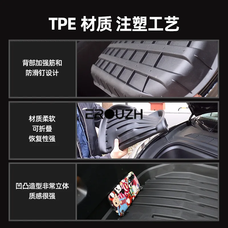 For 21 Tesla Model 3 front and trunk pads TPE trunk pads and new foot pads
