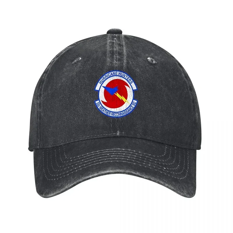 New HURRICANE HUNTERS AIR FORCE 51ST RECONNAISSANCE SQUADRON WASHED COTTON BASEBALL CAP WITH OFFICIAL EMBLEM LOGO DESIGN