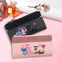Lilo & Stitch Good-looking Wallets for Women Anime Cartoon Fashion Money Bag Female Portable Credit Card Holder Girlfriend Gifts