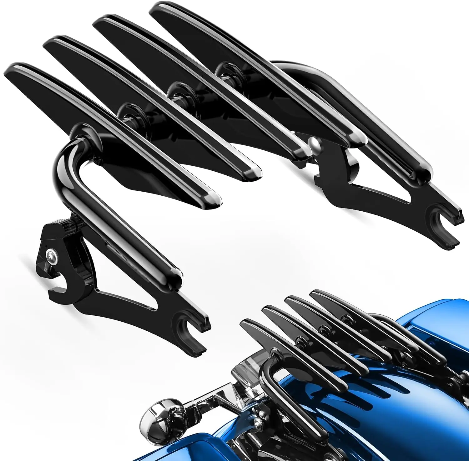 Stealth Detachable Luggage Rack for Harley Touring Street Glide Road Glide Road King Electra Glide Ultra Limited 2009-2024 Black