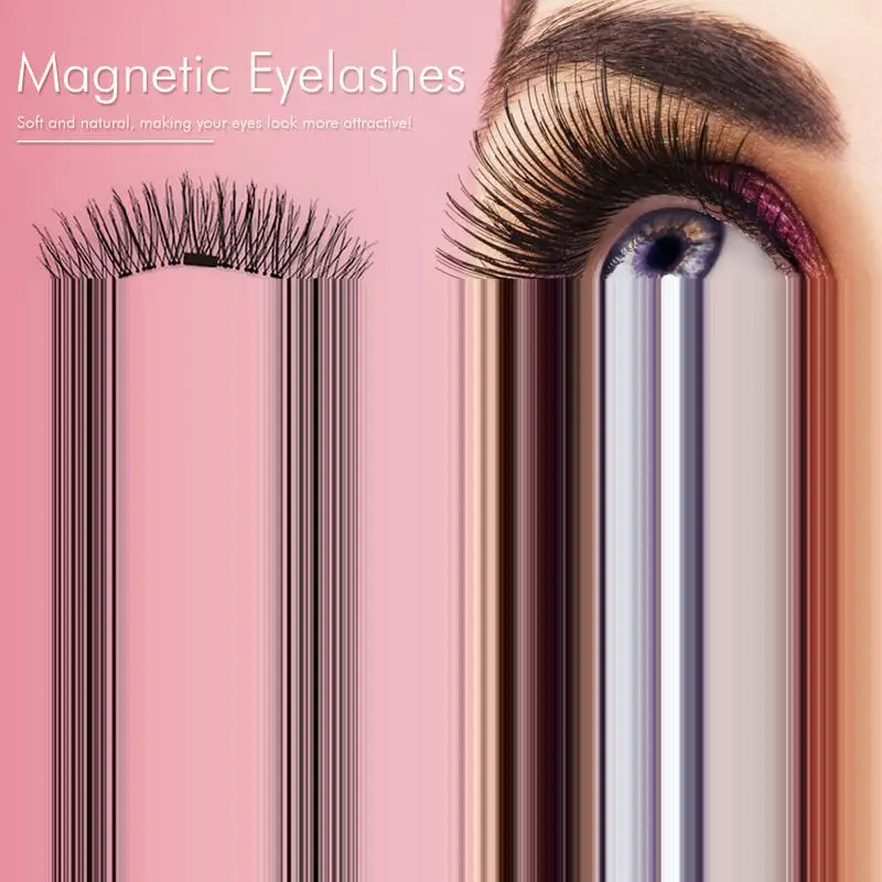 Magnetische wimpers set met pincet Herbruikbare handgemaakte natuurlijke valse piekerige kunstmatige nepwimpers Beauty Tool Accessoires