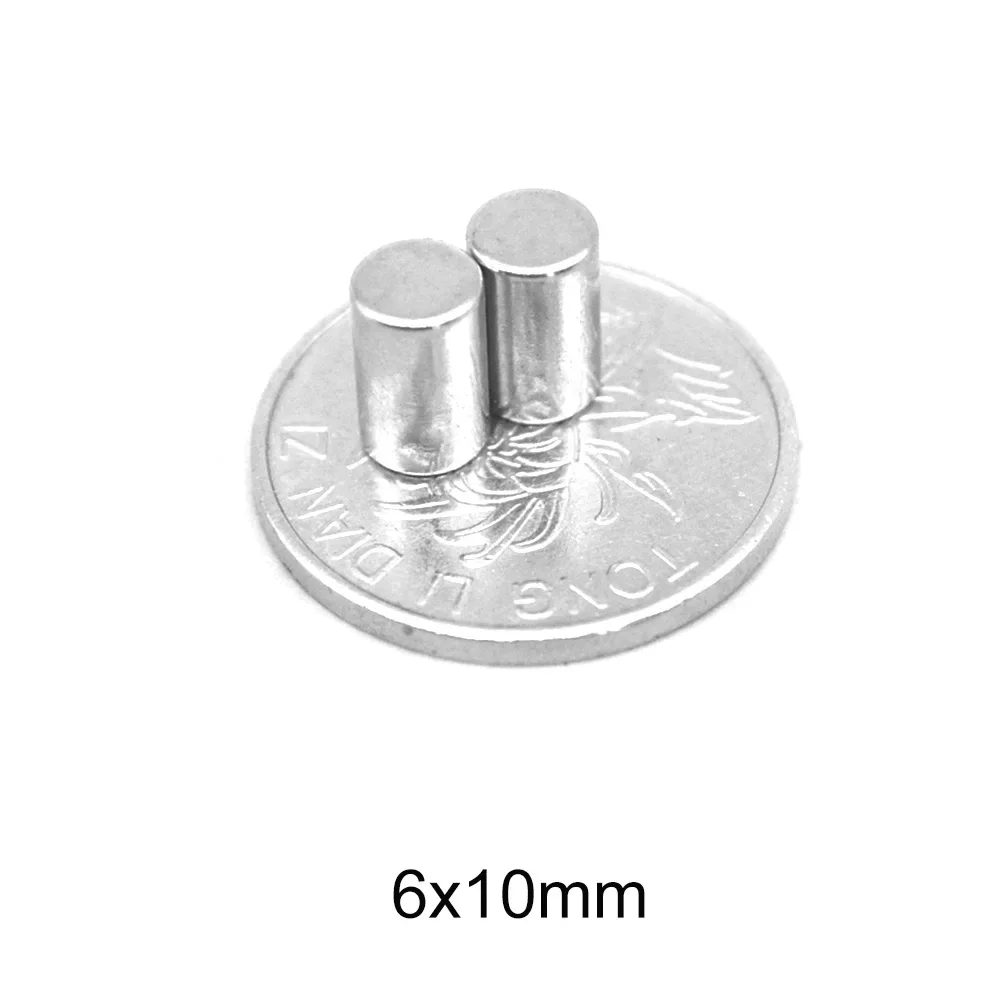 6x10 Search Minor strong Magnet 6mm x 10mm Bulk Small Round Magnet 6x10mm For Home Refrigerators, Offices DIY 6*10