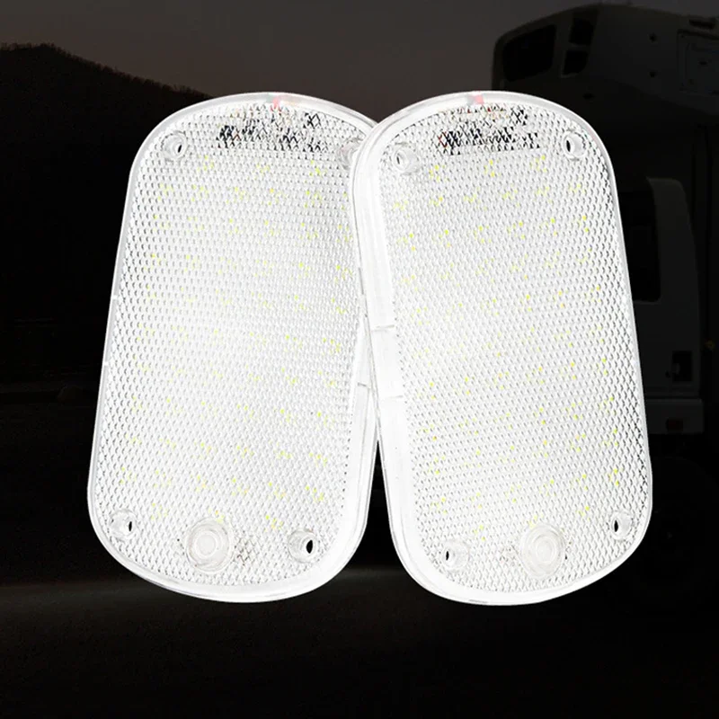 1pc 12V 24V Super Bright Car Interior Light 60LEDs Car Reading Light With Switch For Van Lorry Truck RV Camper Indoor Dome Lamp
