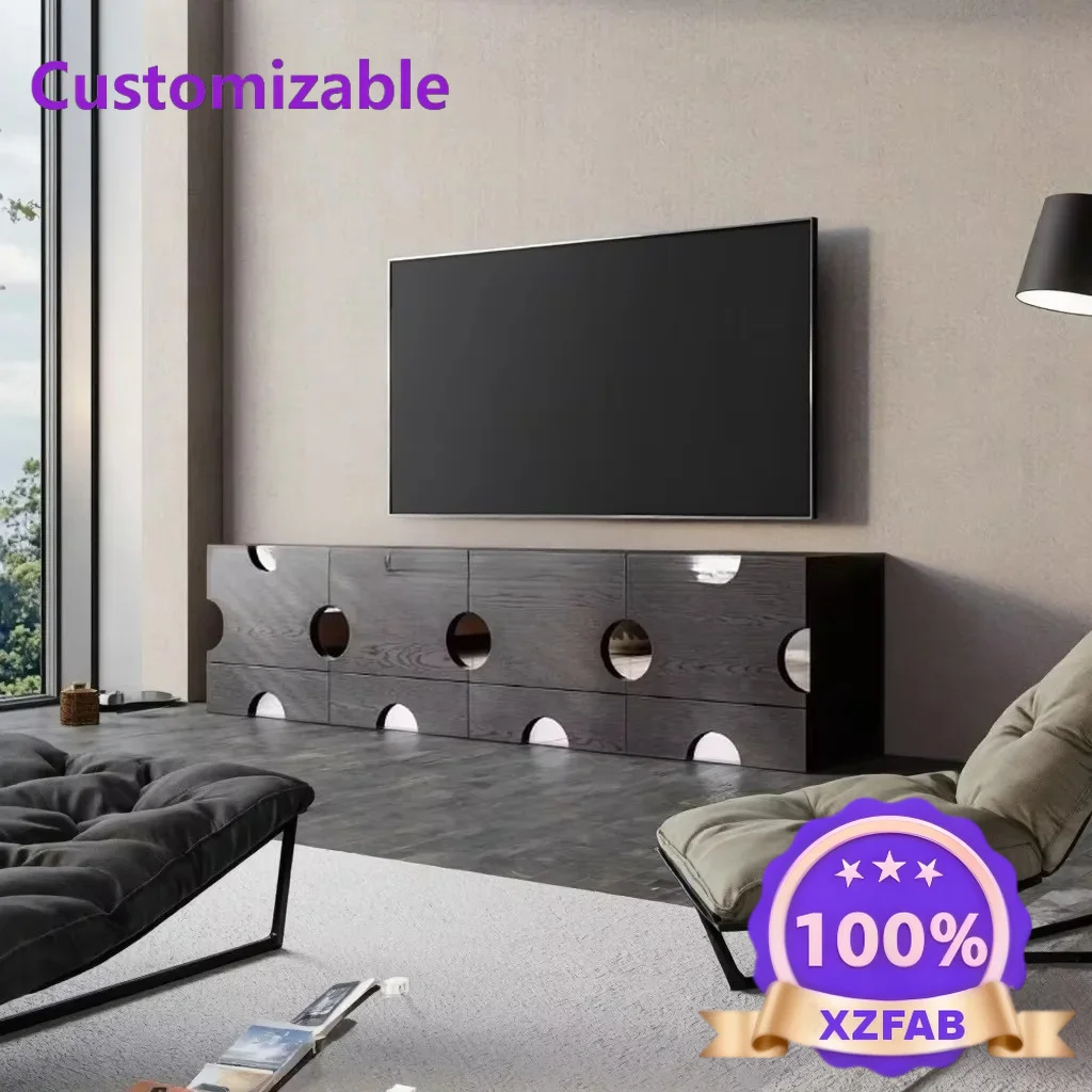Factory Direct 2026 @#Mid-Century Modern Chinese-Style Wooden TV Cabinet Adjustable Height Storage for Bedroom Office Living
