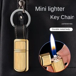 Metal Personalized Kerosene Grinding Wheel Open Flame Lighter Keychain Portable Outdoor Mini Multi-purpose Lighter