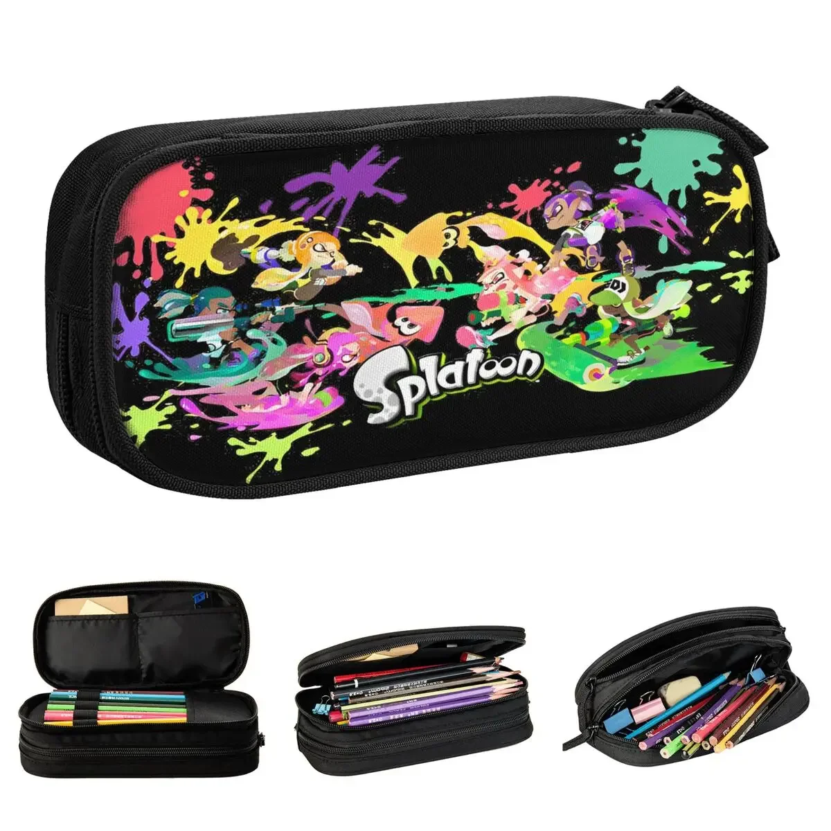 

Video Game Splatoon Pencil Case Cartoon Pen Bag Girls Boys Large Storage School Supplies Gifts Pencilcases