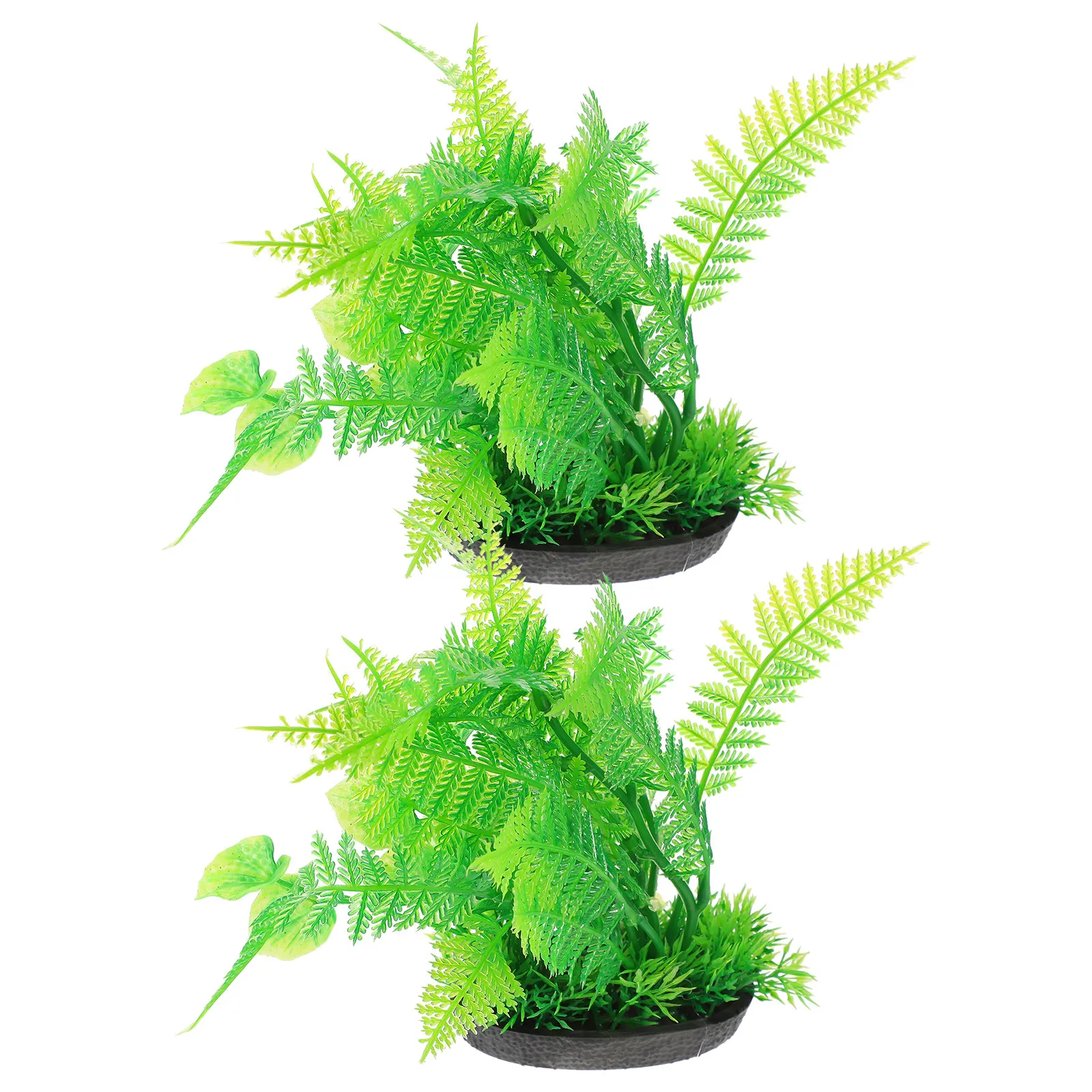 2 個の高級フェイク水槽植物軽量で色褪せないリアルな水生植物 - Non Planted Aquarium Fish のレビューと価格