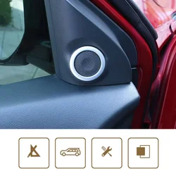 2X Car Chrome Interior A Pillar Stereo Speaker Cover Trim Decoration for Mitsubishi Outlander 2013 2014 2015 2016 2017 2018 2019