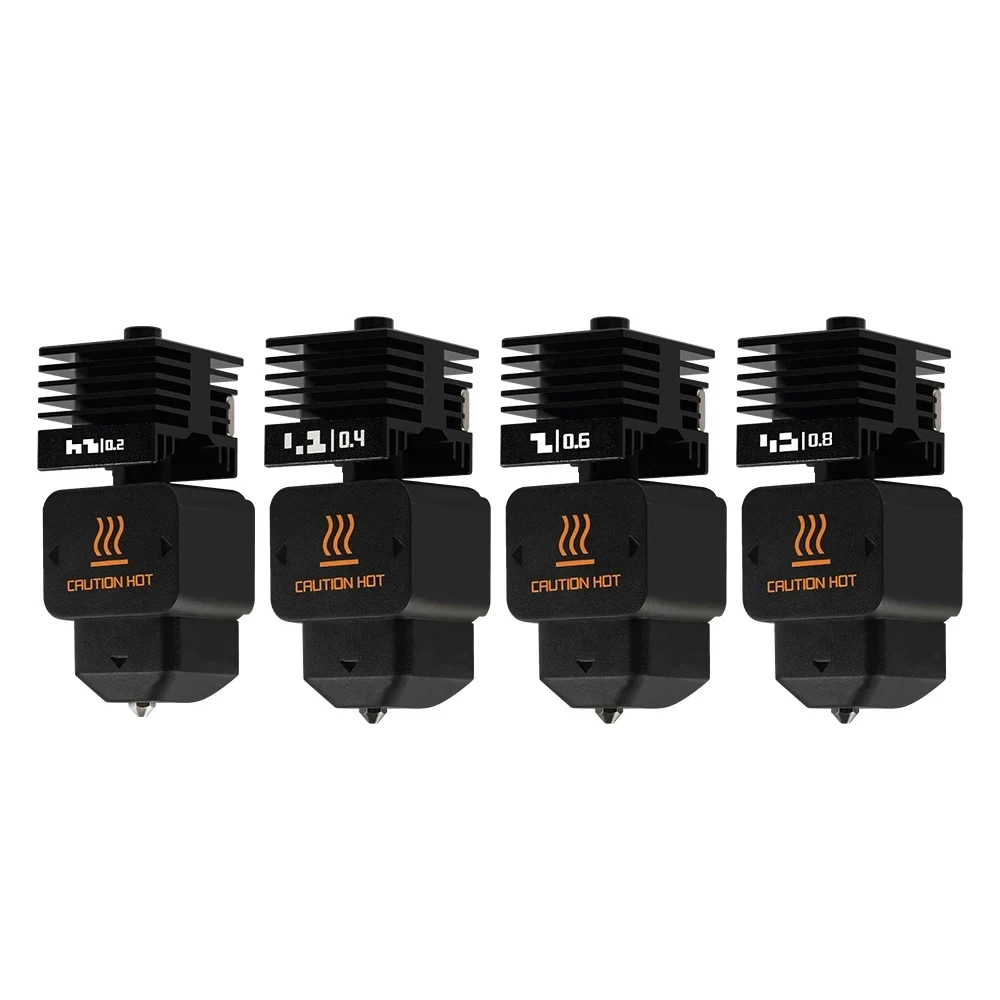 Hotend لـ Bambu Lab P2S H2C/H2D/H2S فوهة قابلة للاستبدال نهاية ساخنة فوهة فولاذية صلبة 0.2/0.4/0.6/0.8 مللي متر لخيزران A1/A1mini #6