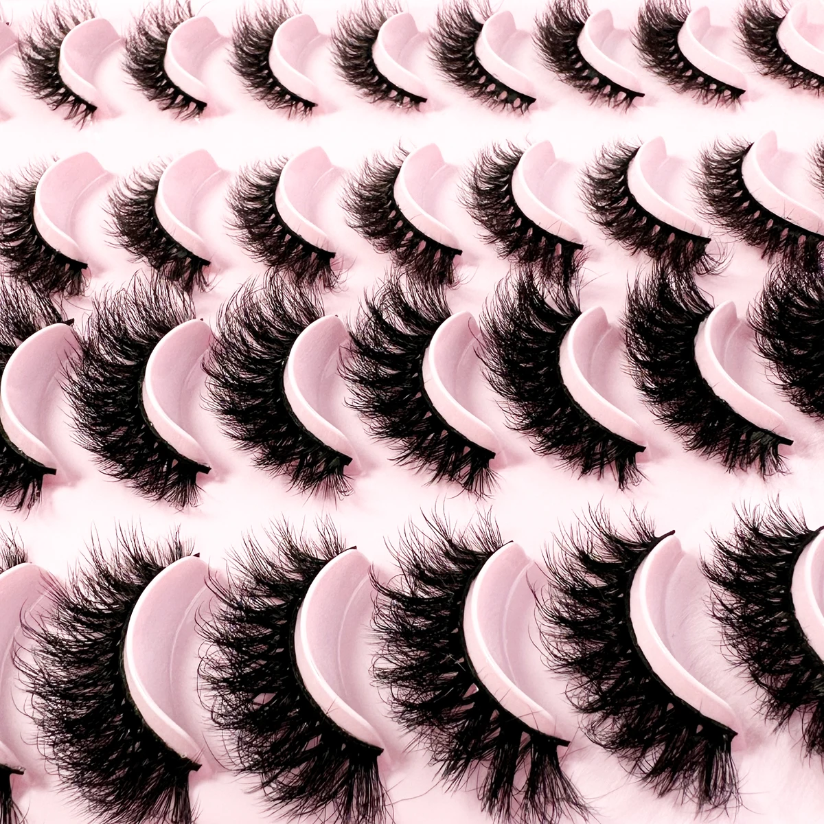 1/10/20Pairs Natural 3d Mink Lashes Soft False Eyelashes Cross Messy Dense Eye Lashes Extension Makeup Faux Cils Maquillaje