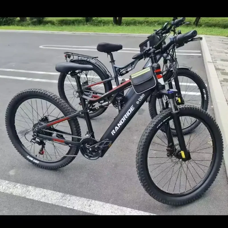 RANDRIDE YG90 Electric bike 1000W 48V17AH Hydraulic Brake E-bike with Full Suspension 50km/h 27.5/29 inch tire Electric Bicycle image 7