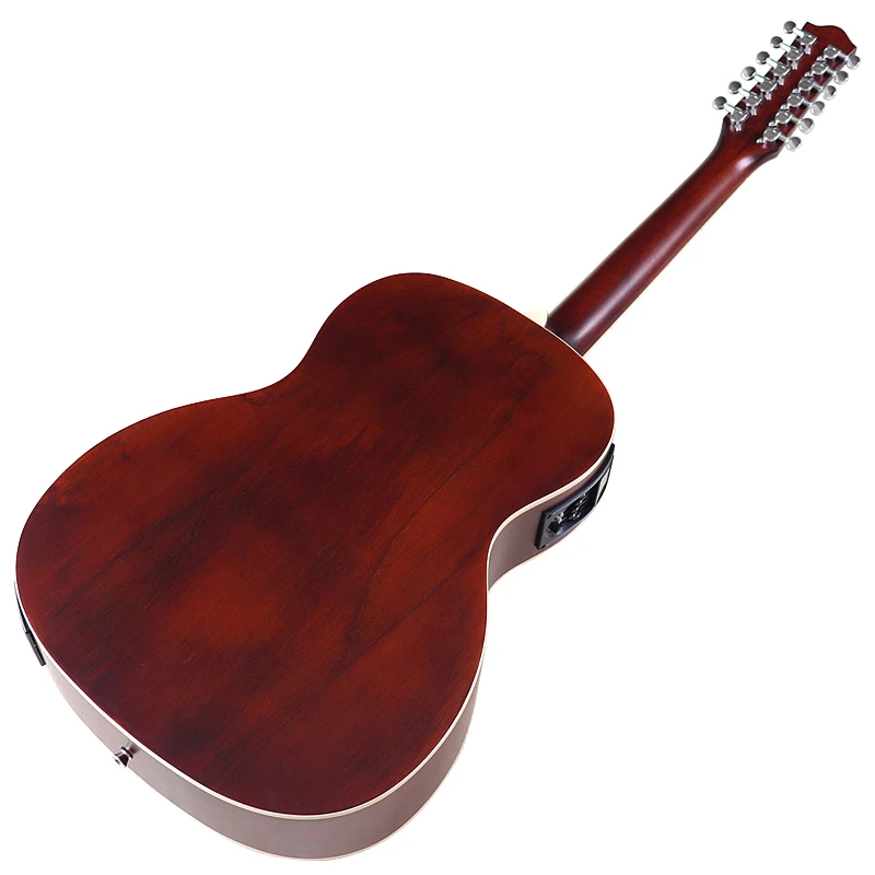 41 Inch Acoustic Guitar 12 String Folk Guitar High Gloss Guitar Acoustic Spruce Wood Top Matte Finish Can Add EQ