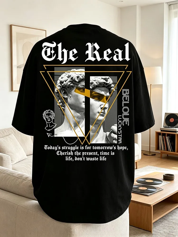 Men's T-shirt with _Cherish Life_ Print Design