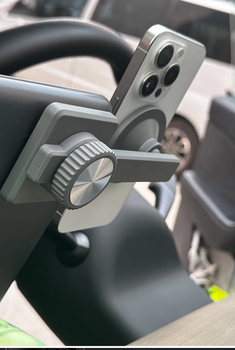 Magnetische Autotelefonhalterung für Tesla Model 3/Y/Highland/Juniper 360-Grad-Drehung Halterung Bildschirm Seitenhalterung für Magsafe iPhone – Detail 2