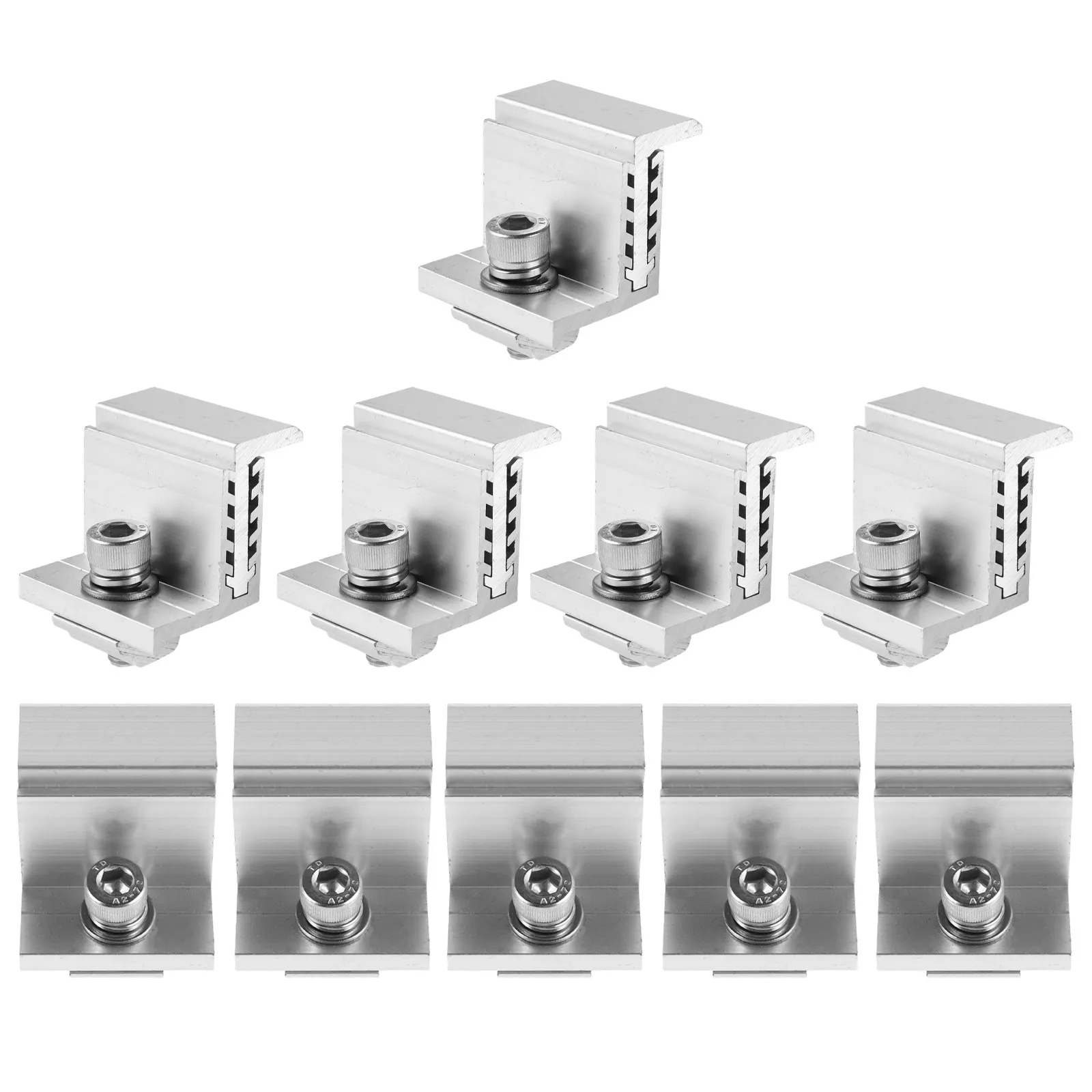 10 pcs Panel Solar Mounting Halloween Christmas New Year Solar Panel Clamp Kit Solar Panel Clamp Bracket Adjustable