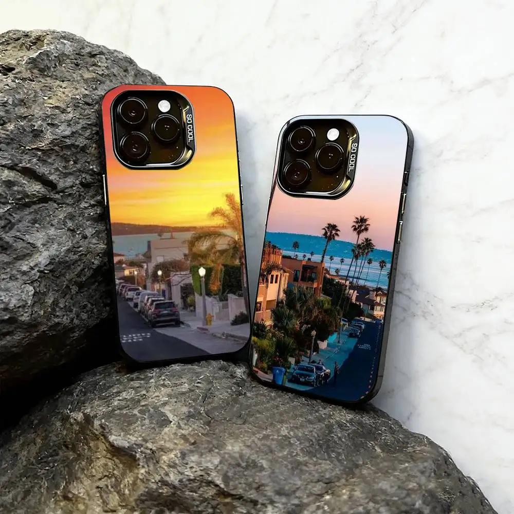 

Travel Los Angeles California Phone Case For iPhone 17,16,15,14,13,12,11 Plus,Pro Max,XS,Colorful Silver Phone case Funda Cover