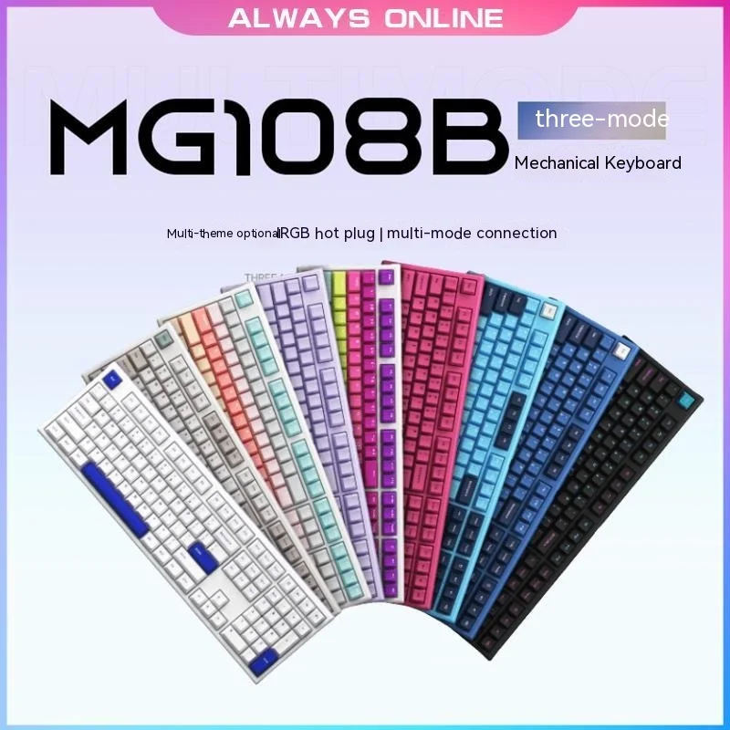 

Monsgeek MG108b Mechanical Keyboard Bluetooth Wirelestri Mode 108Keys Gaming Keyboard Dynamic Rgb Hotswap Pc Gamer Man Gifts