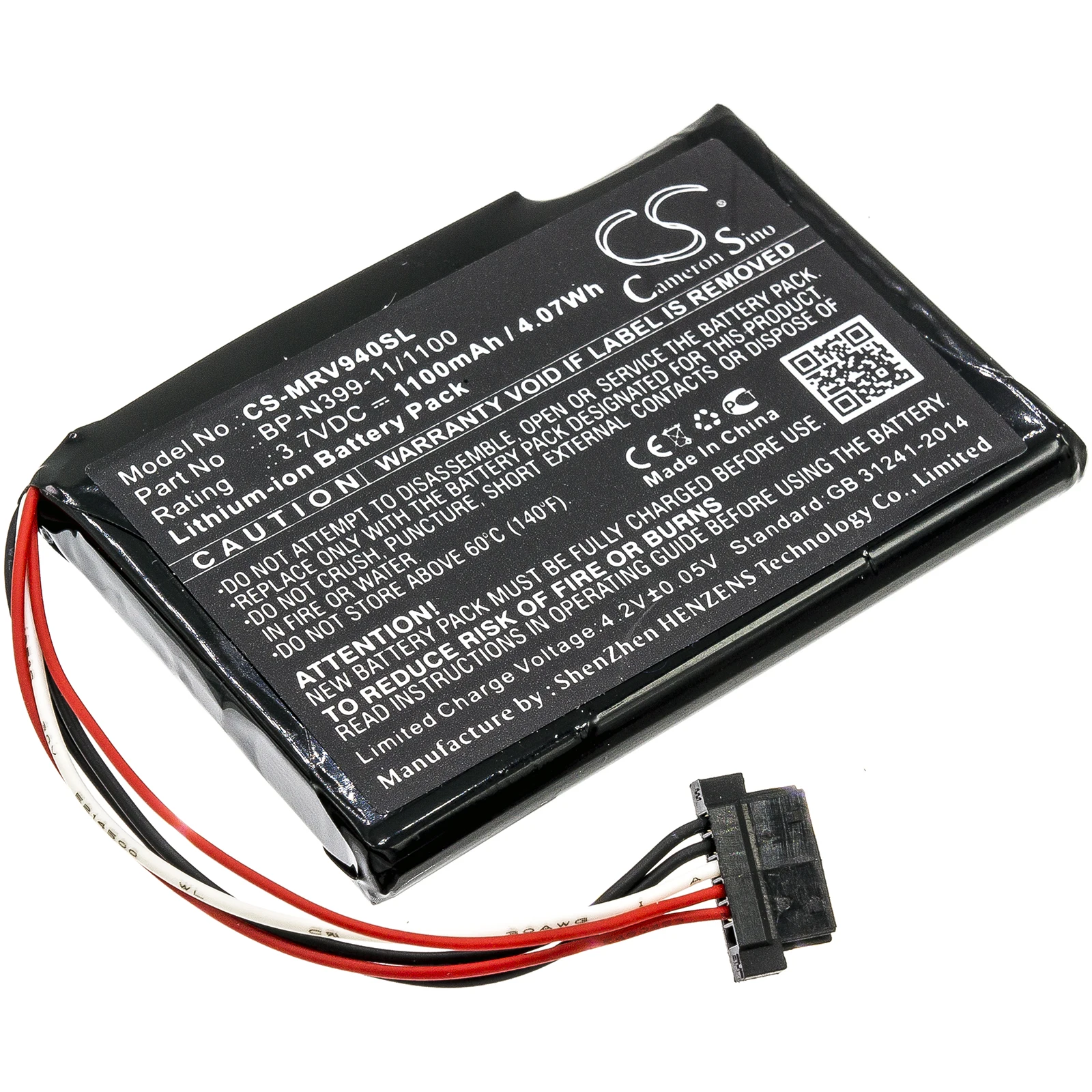 CS GPS,Navigator Battery for Magellan RoadMate RV 9490T-LMB Fits BP-N399-11/1100 Li-ion 1100mAh/4.07Wh 3.70V CS-MRV940SL