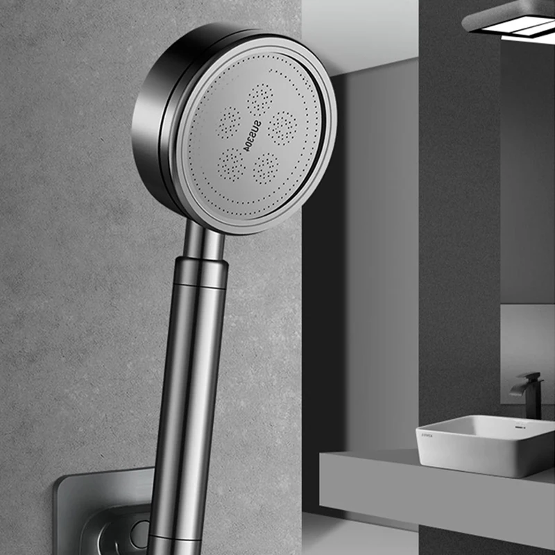 304 Stainless Steel Pressure-enhanced Shower Head, Shower Enclosure, Bathroom High-flow Pressure-enhanced Shower Head Set