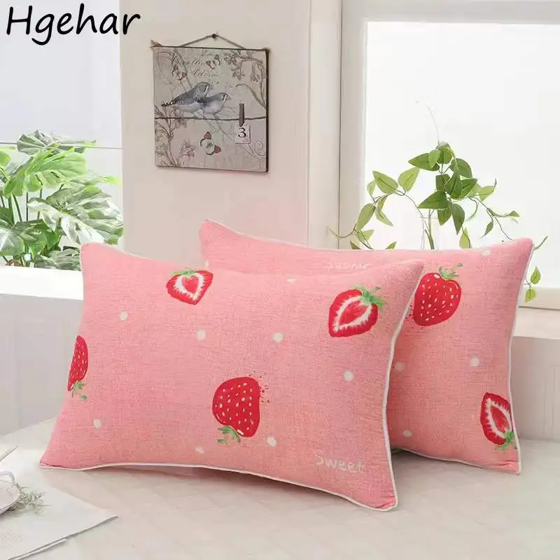 Pillow Case Students Dormitory Household Washable Cartoon Skin-friendly Comfortable Couples Pillowcases Universal Breathable