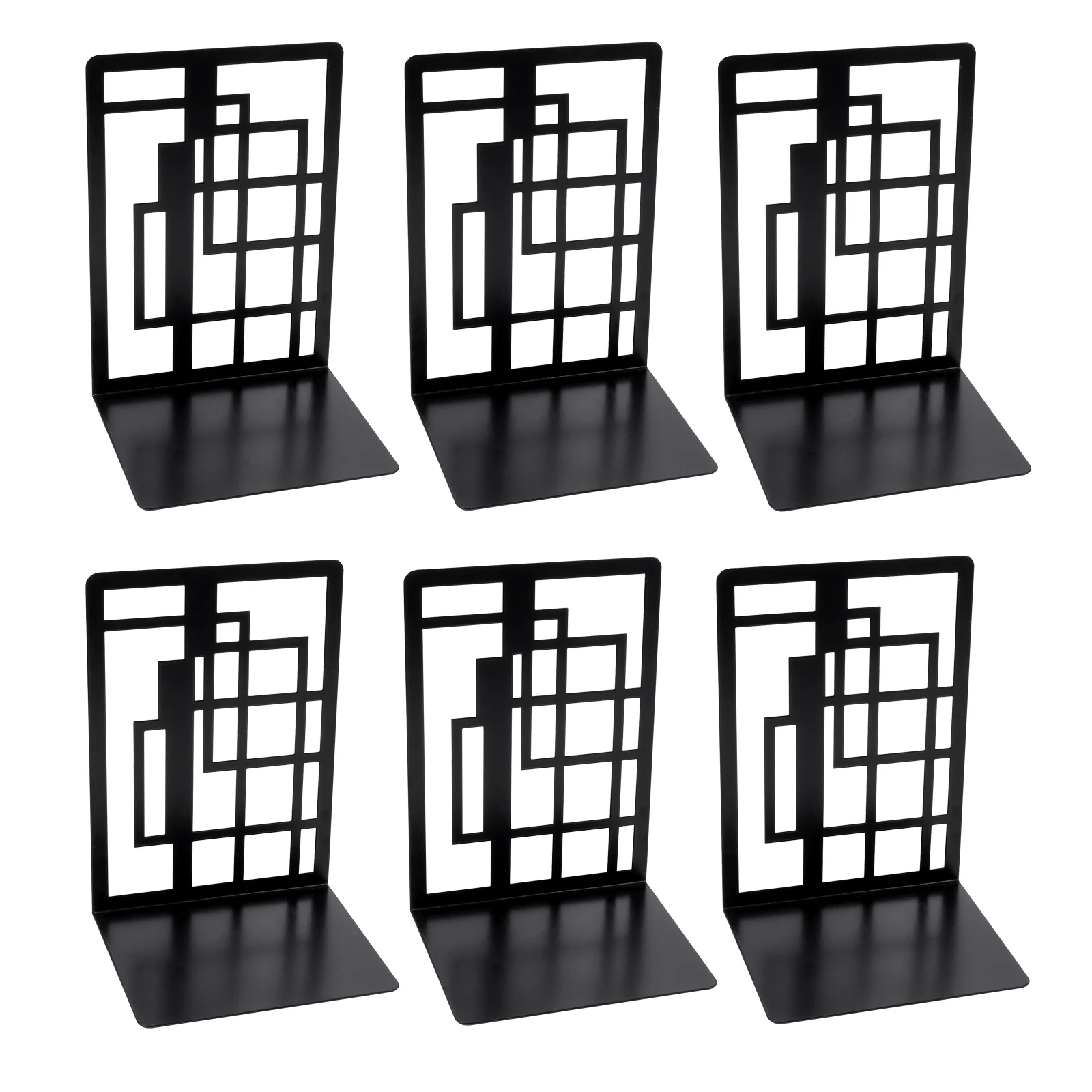 

Металлическая подставка для книг с геометрической панелью - современный дизайн в индустриальном стиле для хранения книг в кабинете/офисном рабочем столе, минималистский контроль