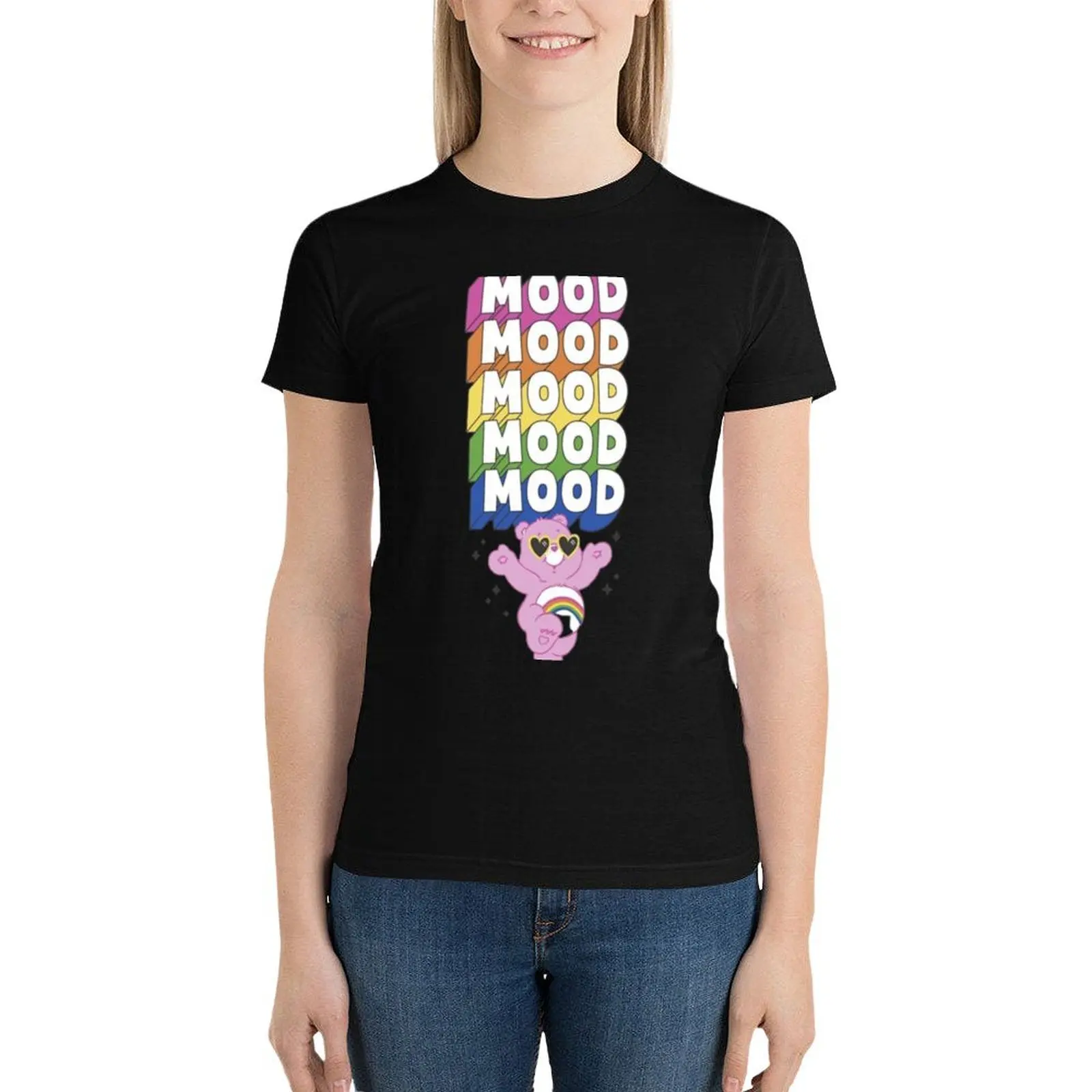 Mood Bear Of The World funny and happy Bear T Shirt T-Shirt Blouse graphics cute clothes summer clothes Women clothes