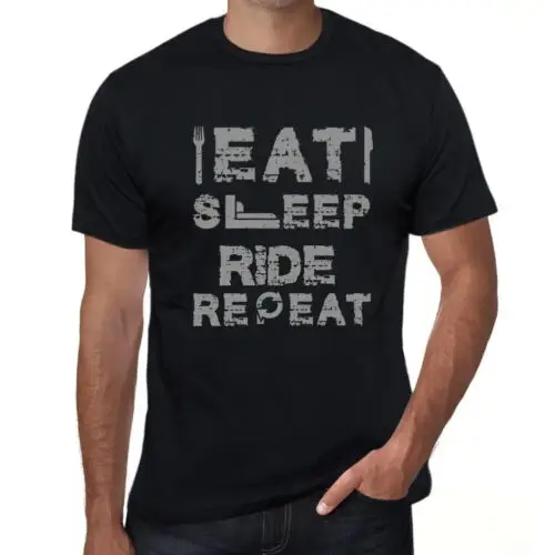 Herren Grafik T-Shirt Essen schlafen fahren wiederholen – Eat Sleep Ride Repeat