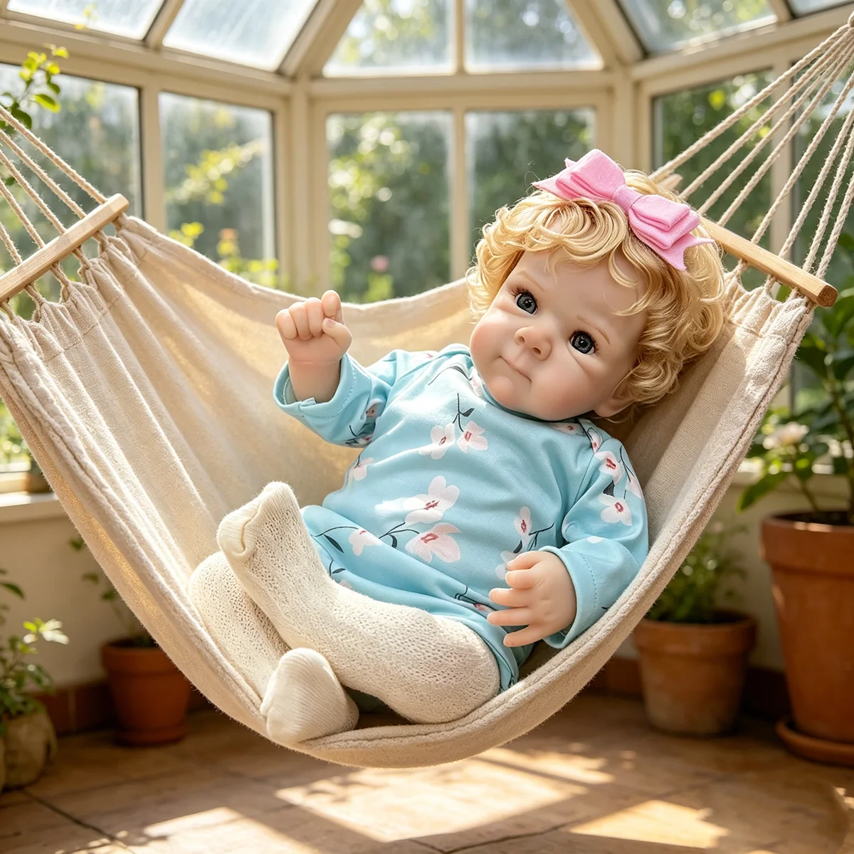 

18inch 45cm Bettie Reborn Girl Doll with Cotton Body, Rooted Hair & Paste Eyelashes