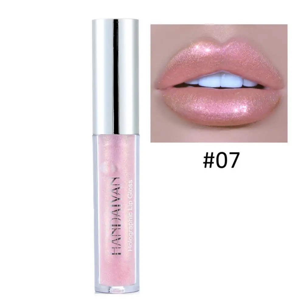 1/3/5 pz colori Laser olografico lucidalabbra liquido rossetto sirena pigmento Glitter a lunga durata Lipgloss Waterproof Metallic Lip