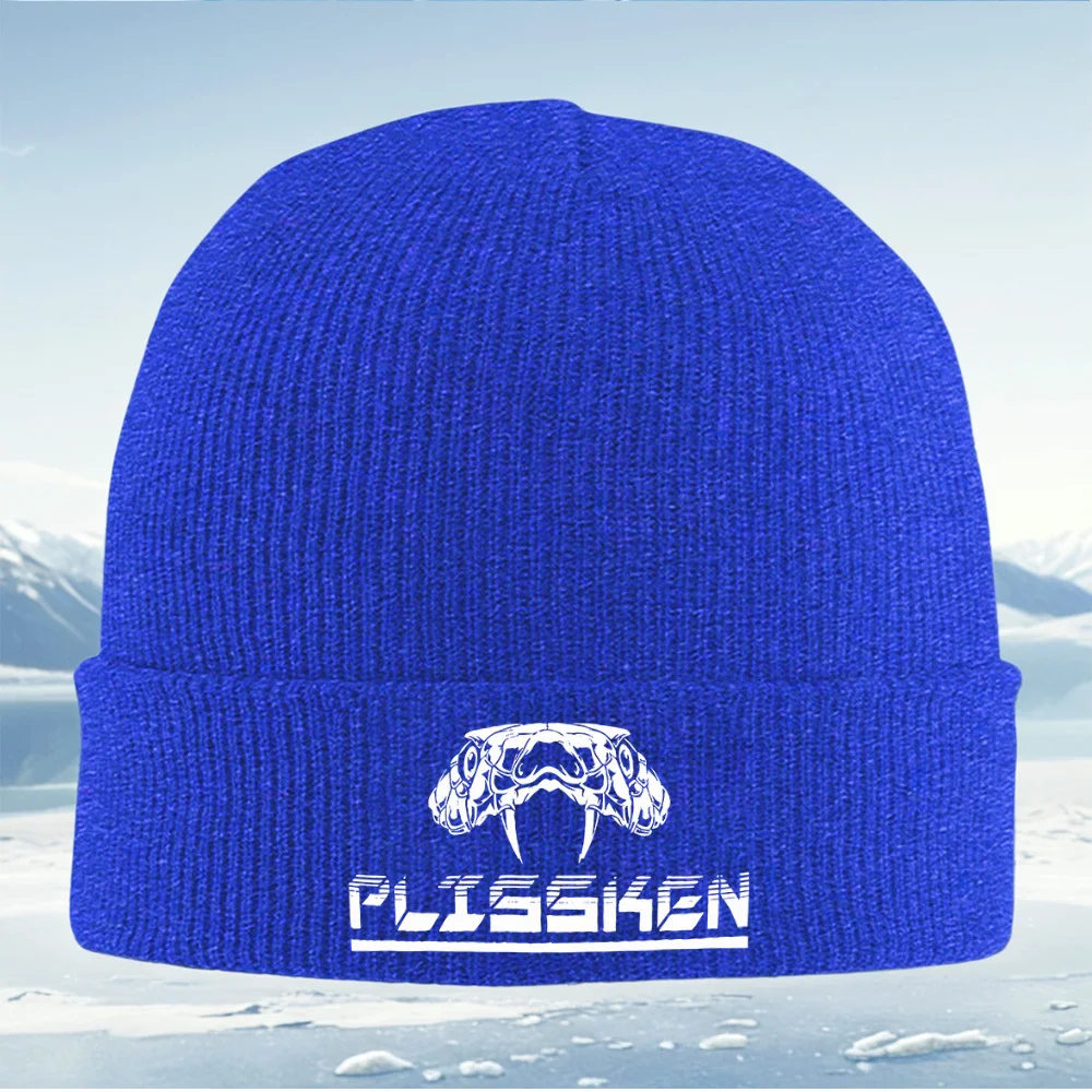 ثعبان الجمجمة شعار جريء الخط تصميم الرجال النساء للجنسين محبوك قبعة قبعة صوفية قبعة الشتاء الحرارية الدافئة عيد الميلاد ركوب الدراجات في الهواء الطلق #6