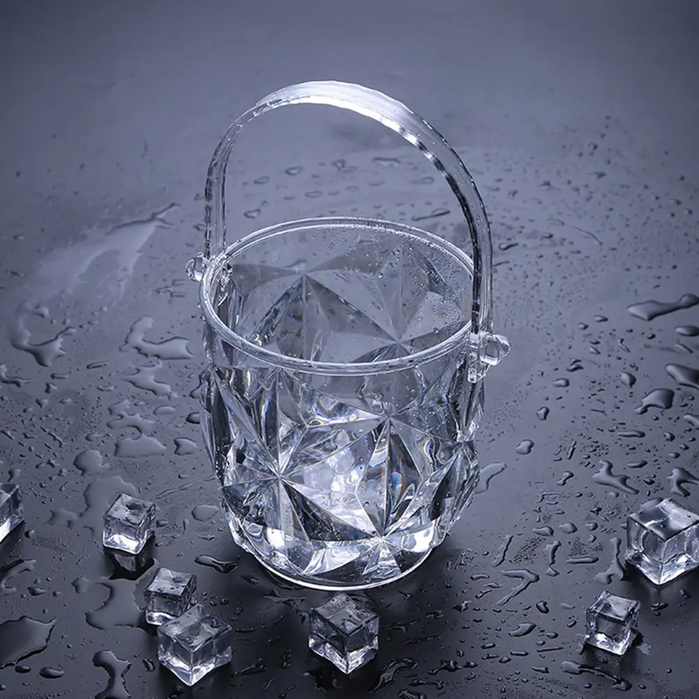 1 Juego de Cubiteras de Acrílico con Diseño de Diamantes, Cubitera Gruesa de Gran Capacidad, Práctica para Almacenar Vino y Cerveza, Contenedor de Cubitos de Hielo para Bar, Fiesta, Club