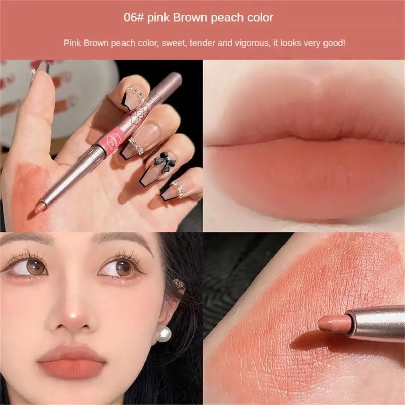 1/2PCS Lip Liner Enhance Lip Shape Long-lasting Matte Finish Easy To Color Lipstick Substitute High Color Lip Liner Creamy